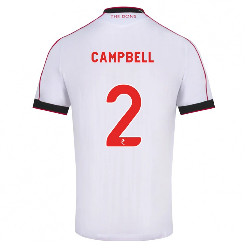 Danxen Kinderen Loren Campbell #2 Zwart Rood Wit Uitshirt Uittenue 2026/27 T-Shirt