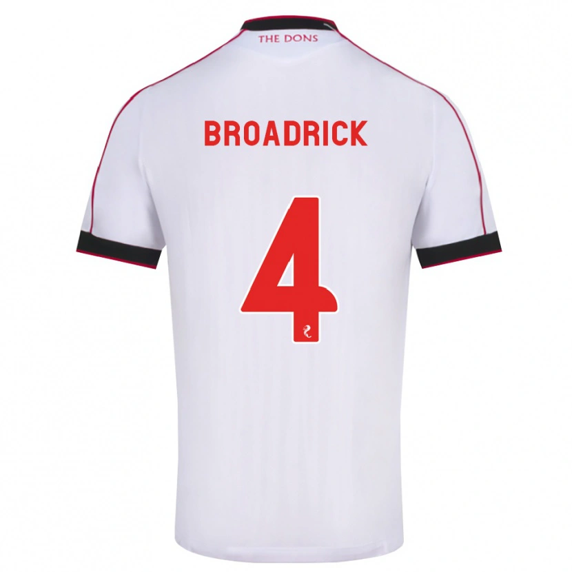 Danxen Kinderen Jessica Broadrick #4 Zwart Rood Wit Uitshirt Uittenue 2026/27 T-Shirt
