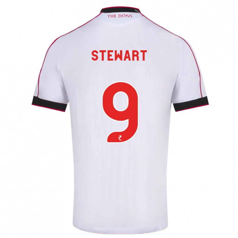 Danxen Kinderen Hannah Stewart #9 Zwart Rood Wit Uitshirt Uittenue 2026/27 T-Shirt