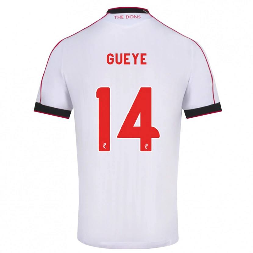 Danxen Kinderen Pape Habib Gueye #14 Zwart Rood Wit Uitshirt Uittenue 2026/27 T-Shirt