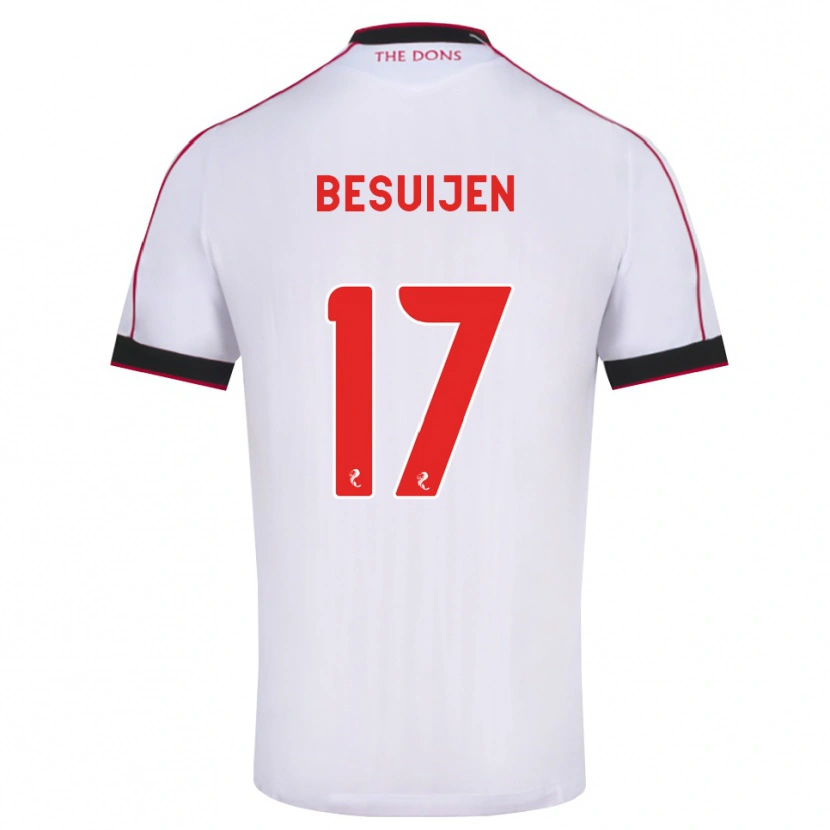 Danxen Kinderen Vicente Besuijen #17 Zwart Rood Wit Uitshirt Uittenue 2026/27 T-Shirt
