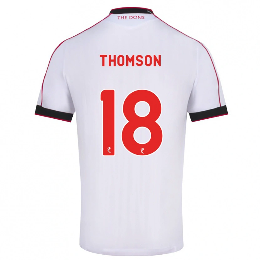 Danxen Kinderen Eva Thomson #18 Zwart Rood Wit Uitshirt Uittenue 2026/27 T-Shirt