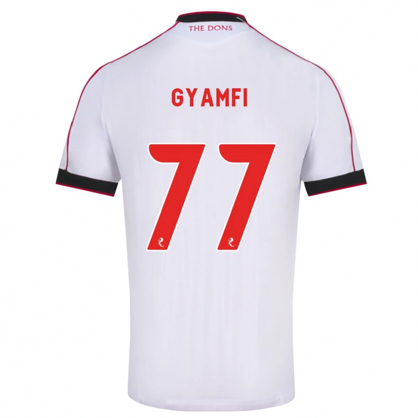 Danxen Kinderen Emmanuel Gyamfi #77 Zwart Rood Wit Uitshirt Uittenue 2026/27 T-Shirt