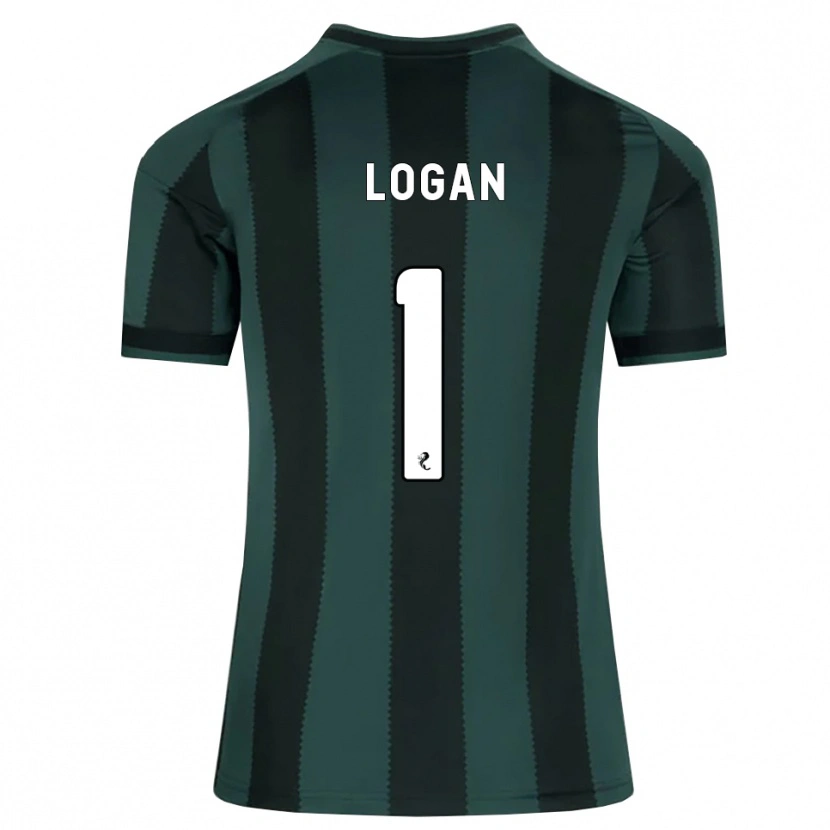 Danxen Kinderen Chloe Logan #1 Donkerleigrijs Zwart Uitshirt Uittenue 2026/27 T-Shirt