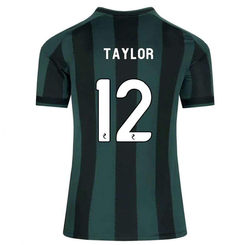 Danxen Kinderen Aodhan Taylor #12 Donkerleigrijs Zwart Uitshirt Uittenue 2026/27 T-Shirt