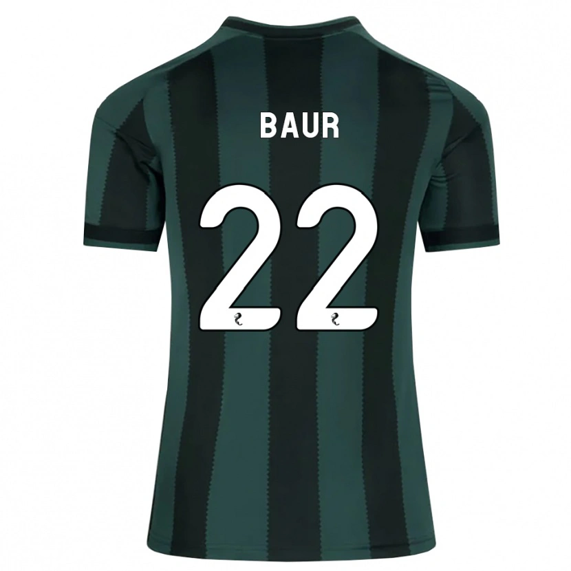 Danxen Kinderen Mika Baur #22 Donkerleigrijs Zwart Uitshirt Uittenue 2026/27 T-Shirt