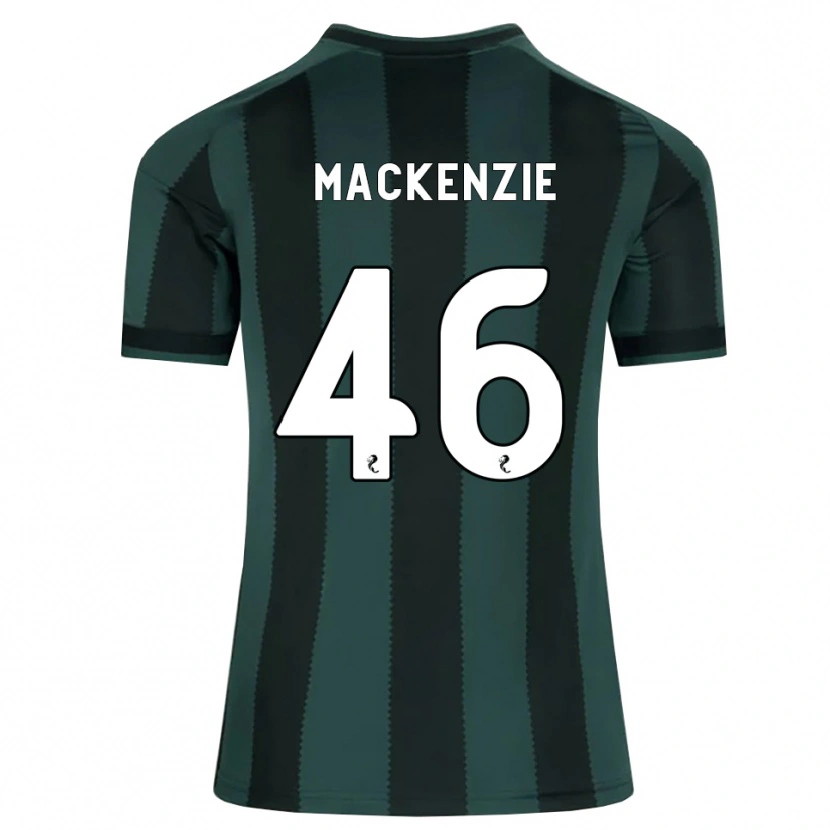 Danxen Kinderen Magnus Mackenzie #46 Donkerleigrijs Zwart Uitshirt Uittenue 2026/27 T-Shirt