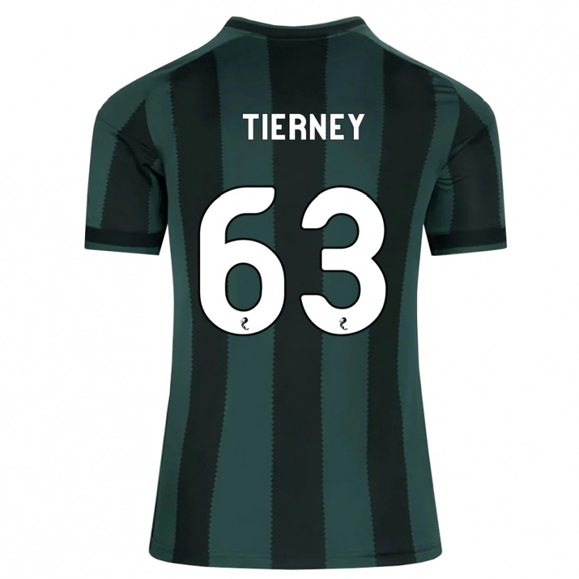 Danxen Kinderen Kieran Tierney #63 Donkerleigrijs Zwart Uitshirt Uittenue 2026/27 T-Shirt