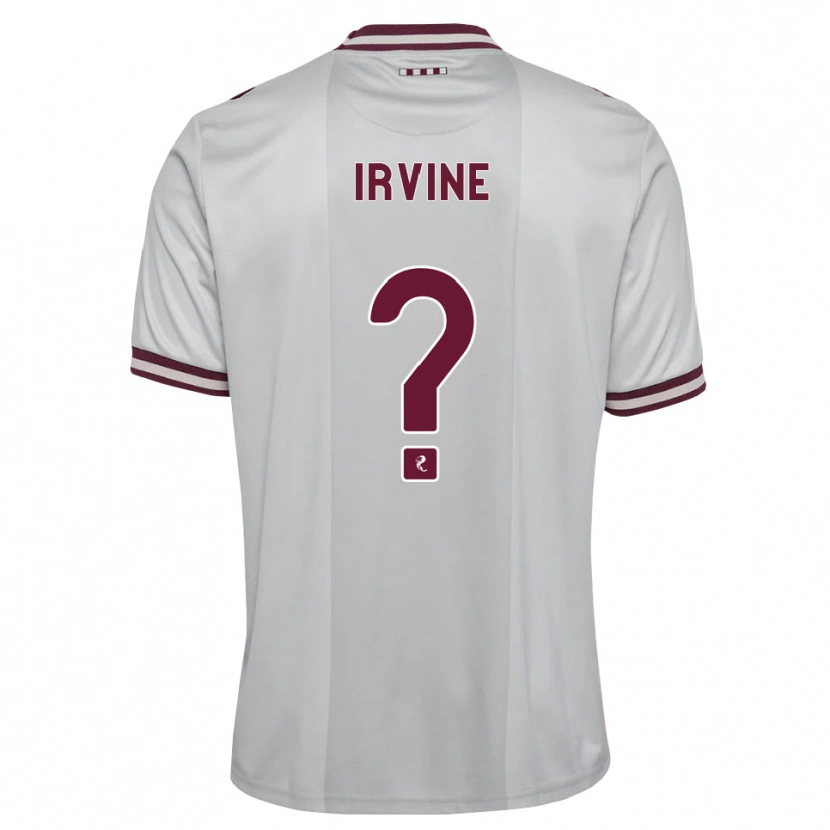Danxen Kinderen Dylan Irvine #0 Wit Bordeauxrood Uitshirt Uittenue 2026/27 T-Shirt