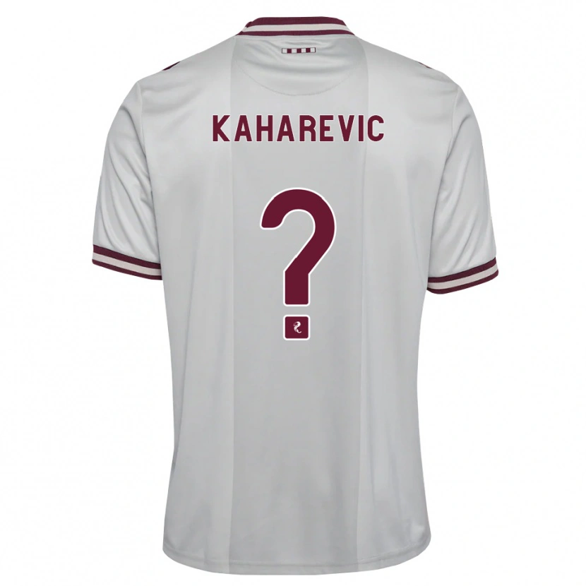 Danxen Kinderen Sinan Kaharevic #0 Wit Bordeauxrood Uitshirt Uittenue 2026/27 T-Shirt