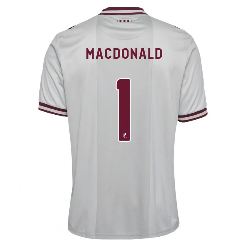 Danxen Kinderen Jamie Macdonald #1 Wit Bordeauxrood Uitshirt Uittenue 2026/27 T-Shirt