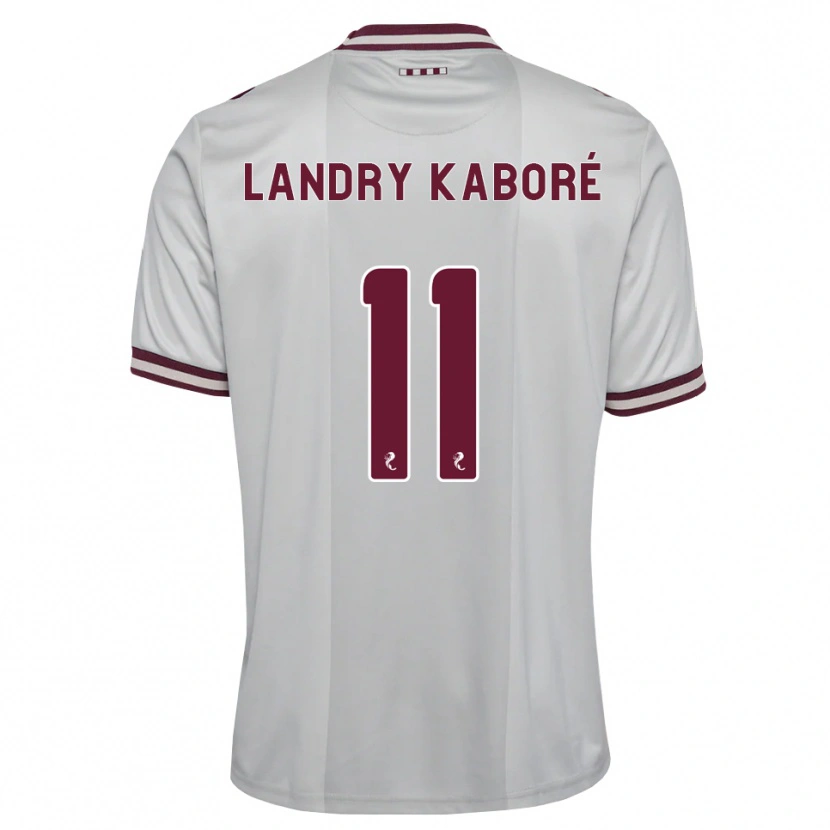 Danxen Kinderen Pierre Landry Kaboré #11 Wit Bordeauxrood Uitshirt Uittenue 2026/27 T-Shirt