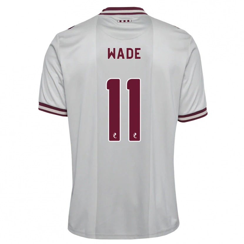 Danxen Kinderen Lauren Wade #11 Wit Bordeauxrood Uitshirt Uittenue 2026/27 T-Shirt