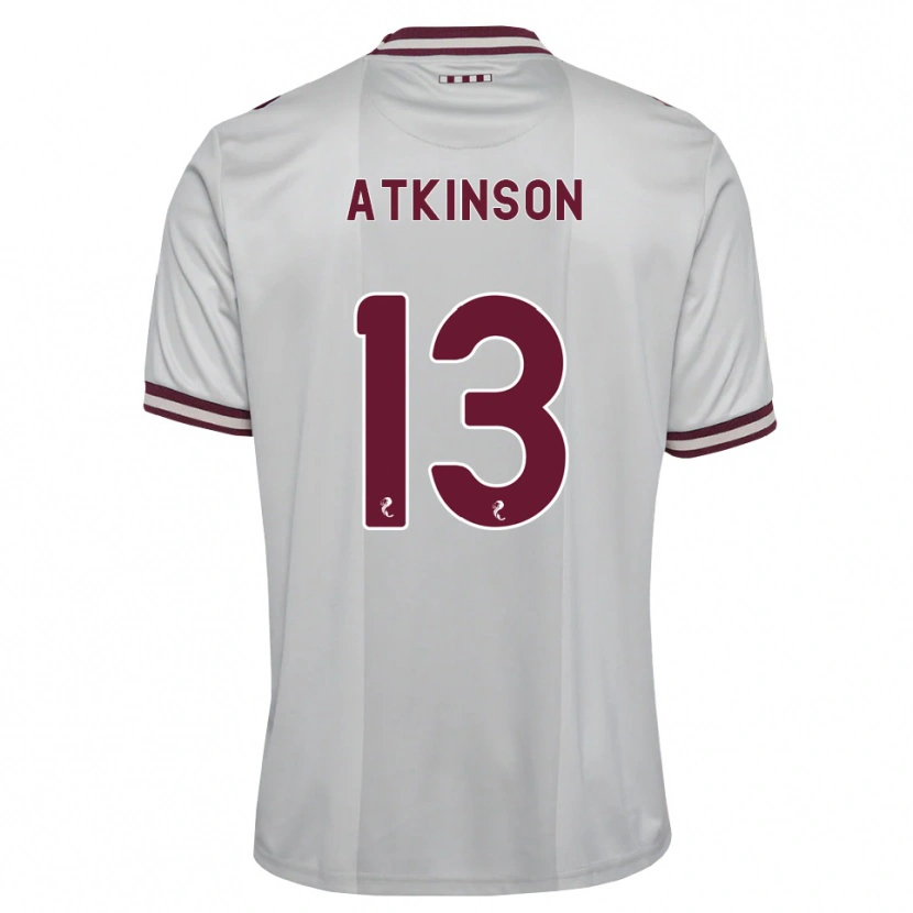 Danxen Kinderen Nathaniel Atkinson #13 Wit Bordeauxrood Uitshirt Uittenue 2026/27 T-Shirt