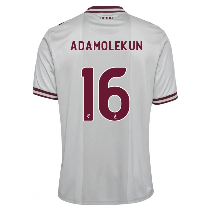 Danxen Kinderen Olufolasade Adamolekun #16 Wit Bordeauxrood Uitshirt Uittenue 2026/27 T-Shirt