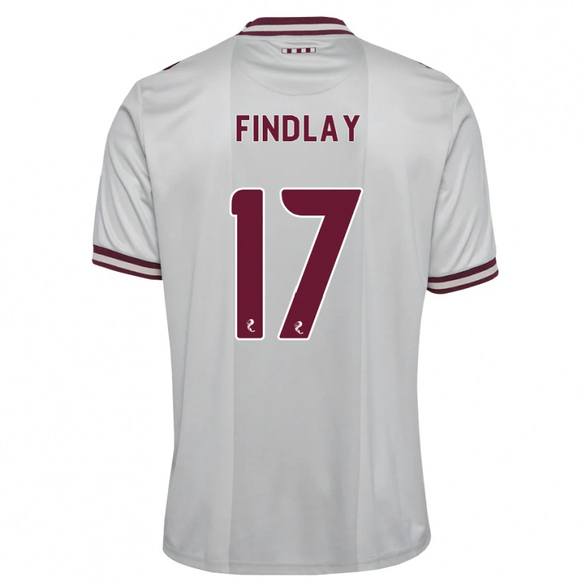 Danxen Kinderen Stuart Findlay #17 Wit Bordeauxrood Uitshirt Uittenue 2026/27 T-Shirt