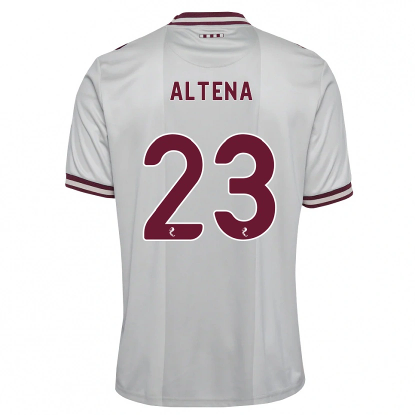 Danxen Kinderen Jordi Altena #23 Wit Bordeauxrood Uitshirt Uittenue 2026/27 T-Shirt