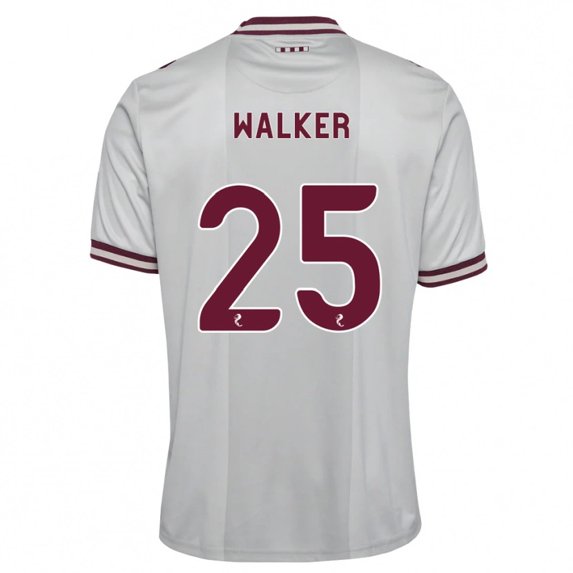 Danxen Kinderen Liam Walker #25 Wit Bordeauxrood Uitshirt Uittenue 2026/27 T-Shirt