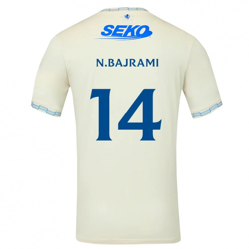 Danxen Kinderen Nedim Bajrami #14 Diepblauw Wit Uitshirt Uittenue 2026/27 T-Shirt