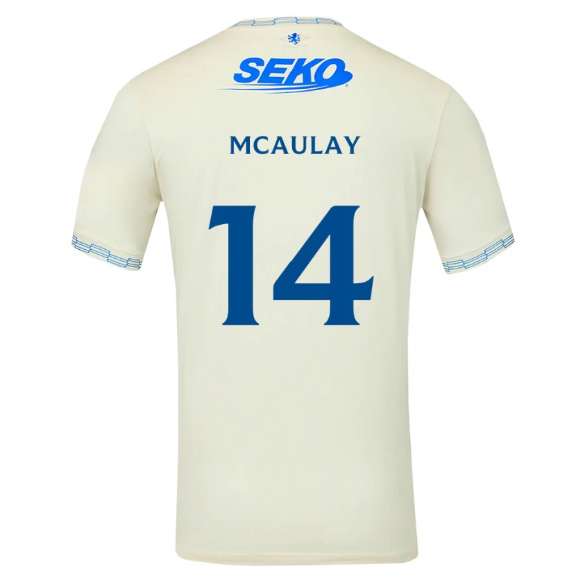 Danxen Kinderen Mia Mcaulay #14 Diepblauw Wit Uitshirt Uittenue 2026/27 T-Shirt