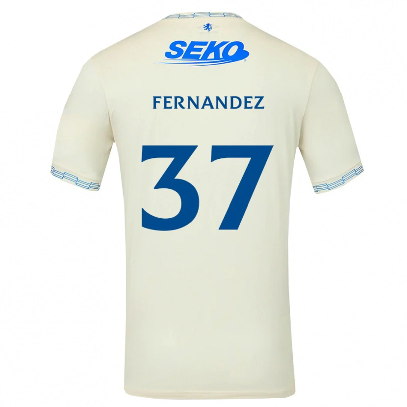 Danxen Kinderen Emmanuel Fernandez #37 Diepblauw Wit Uitshirt Uittenue 2026/27 T-Shirt
