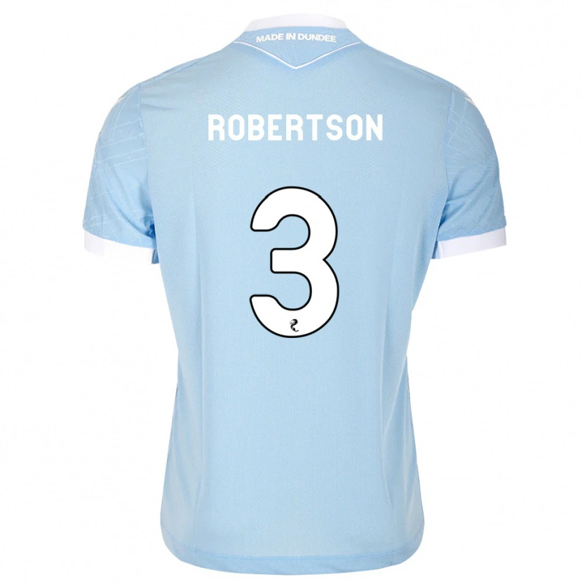 Danxen Kinderen Clark Robertson #3 Lichthemelsblauw Wit Uitshirt Uittenue 2026/27 T-Shirt