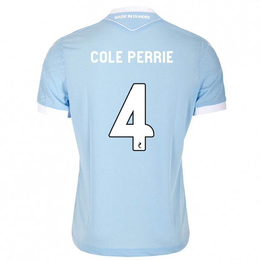 Danxen Kinderen Cole Perrie #4 Lichthemelsblauw Wit Uitshirt Uittenue 2026/27 T-Shirt