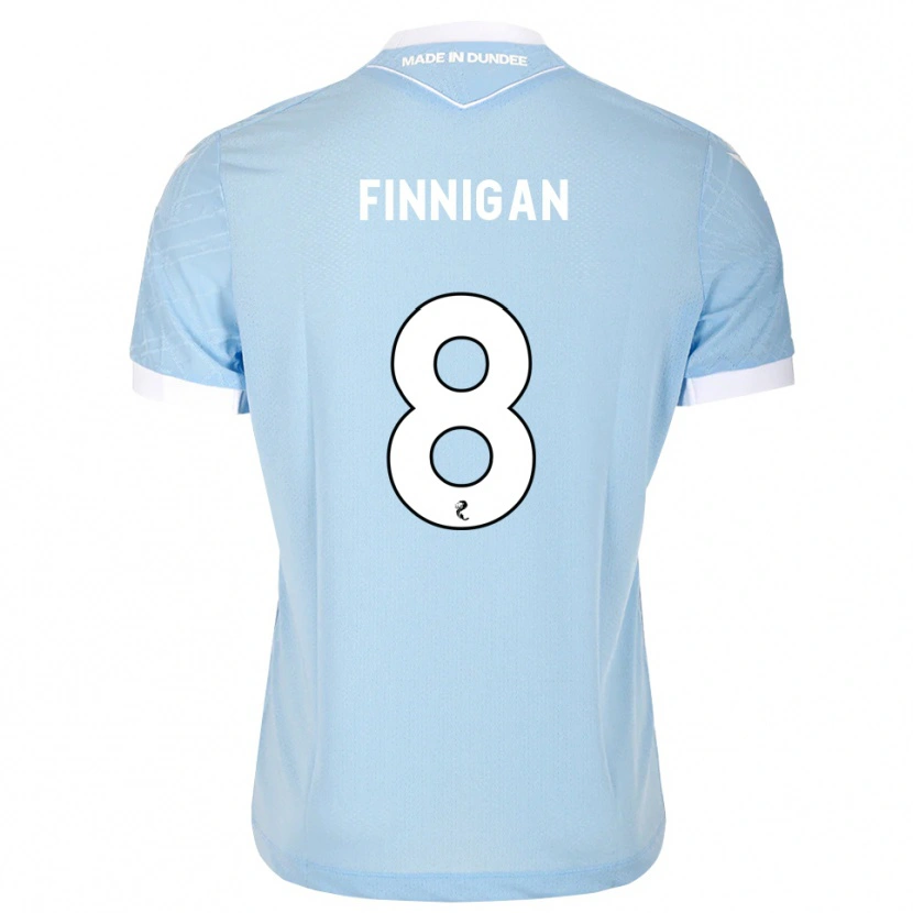 Danxen Kinderen Ryan Finnigan #8 Lichthemelsblauw Wit Uitshirt Uittenue 2026/27 T-Shirt