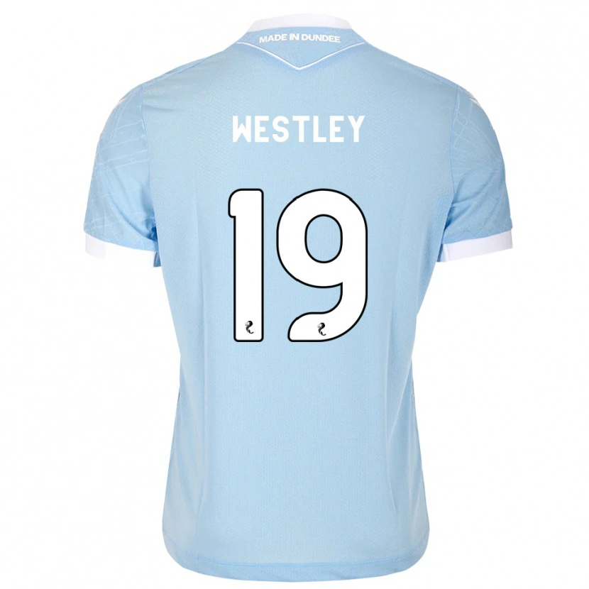 Danxen Kinderen Joe Westley #19 Lichthemelsblauw Wit Uitshirt Uittenue 2026/27 T-Shirt