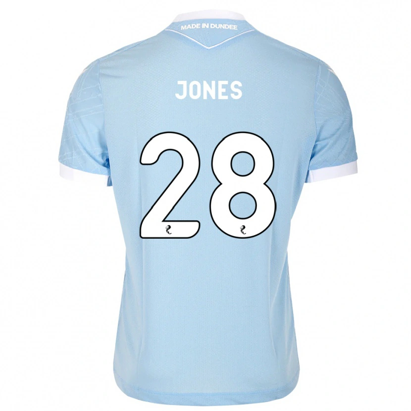 Danxen Kinderen Callum Jones #28 Lichthemelsblauw Wit Uitshirt Uittenue 2026/27 T-Shirt