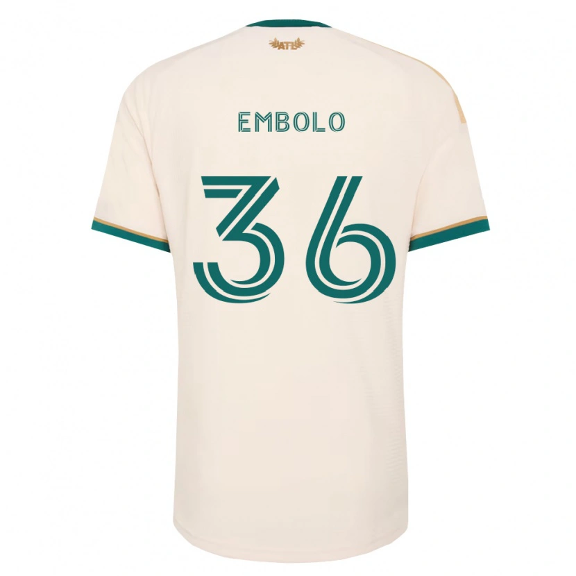 Danxen Kinderen Breel Embolo #36 Champagne Groen Uitshirt Uittenue 2026/27 T-Shirt