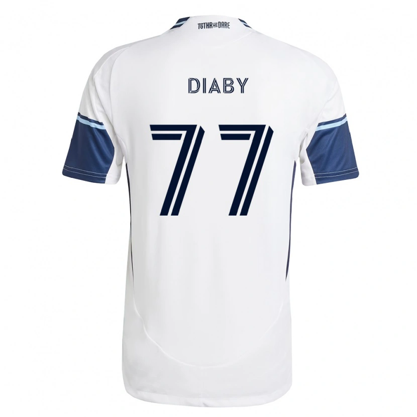 Danxen Kinderen Yadaly Diaby #77 Wit Koninklijk Blauw Thuisshirt Thuistenue 2026/27 T-Shirt