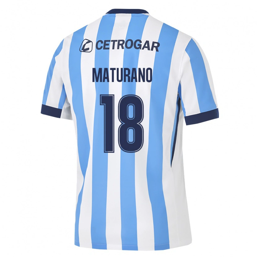 Danxen Heren Agustina Maturano #18 Lichtblauw Wit Zwart Thuisshirt Thuistenue 2026/27 T-Shirt