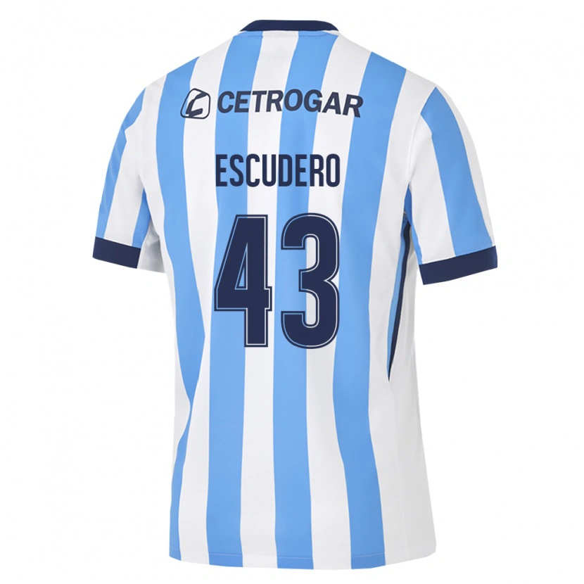 Danxen Heren Gonzalo Escudero #43 Lichtblauw Wit Zwart Thuisshirt Thuistenue 2026/27 T-Shirt