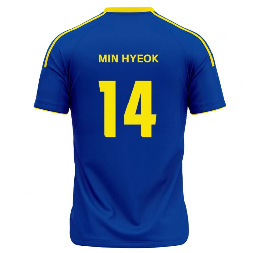 Danxen Heren Min-Hyeok Jeong #14 Koninklijk Blauw Geel Thuisshirt Thuistenue 2026/27 T-Shirt