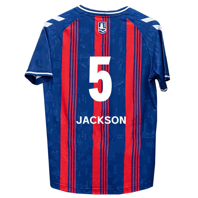 Danxen Heren Lachlan Jackson #5 Blauw Rood Wit Thuisshirt Thuistenue 2026/27 T-Shirt