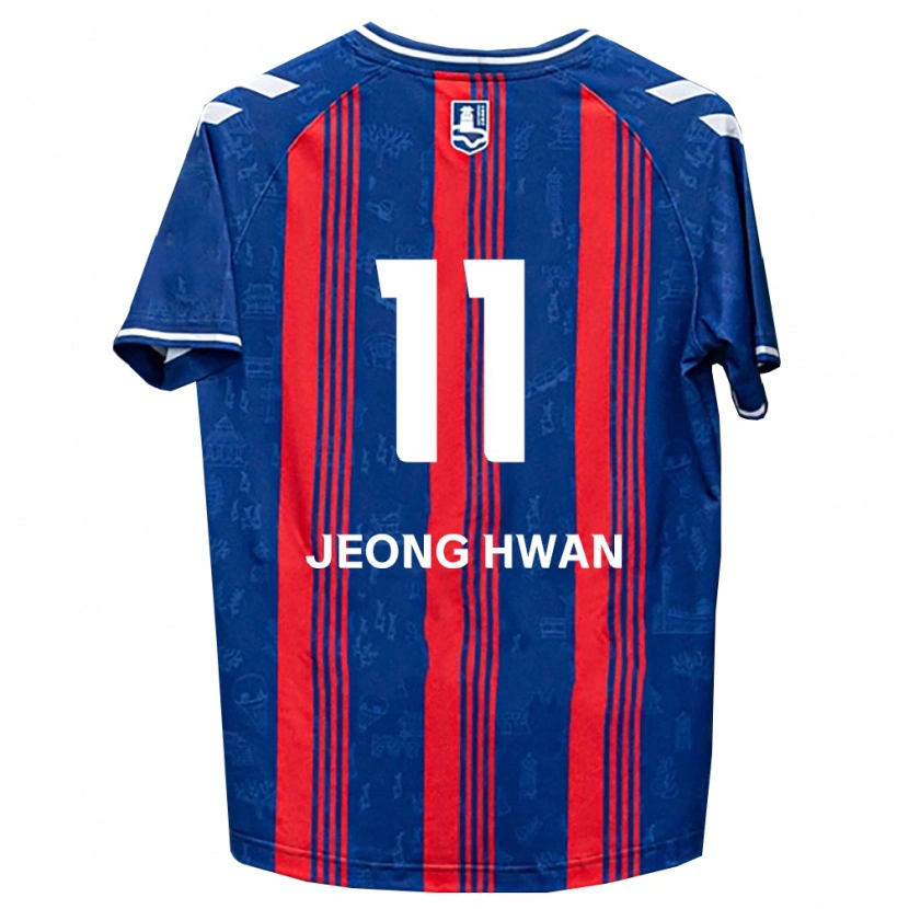 Danxen Heren Jeong-Hwan Kim #11 Blauw Rood Wit Thuisshirt Thuistenue 2026/27 T-Shirt