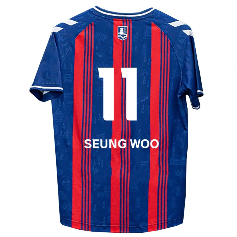 Danxen Heren Seung-Woo Lee #11 Blauw Rood Wit Thuisshirt Thuistenue 2026/27 T-Shirt