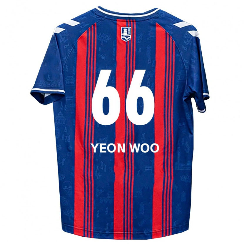 Danxen Heren Yeon-Woo Jang #66 Blauw Rood Wit Thuisshirt Thuistenue 2026/27 T-Shirt