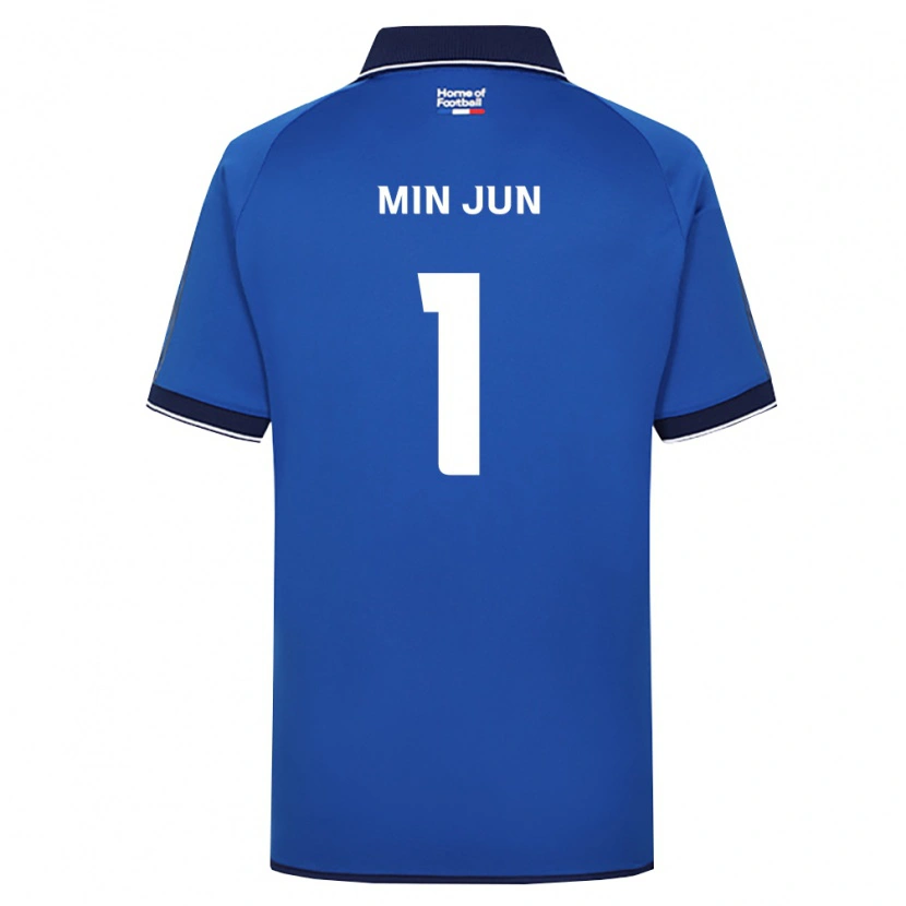 Danxen Heren Min-Jun Kim #1 Koninklijk Blauw Wit Rood Thuisshirt Thuistenue 2026/27 T-Shirt