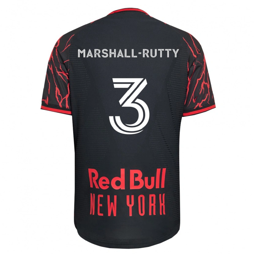 Danxen Heren Jahkeele Marshall-Rutty #3 Rood Zwart Wit Thuisshirt Thuistenue 2026/27 T-Shirt