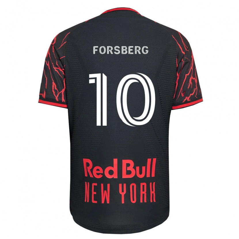 Danxen Heren Emil Forsberg #10 Rood Zwart Wit Thuisshirt Thuistenue 2026/27 T-Shirt