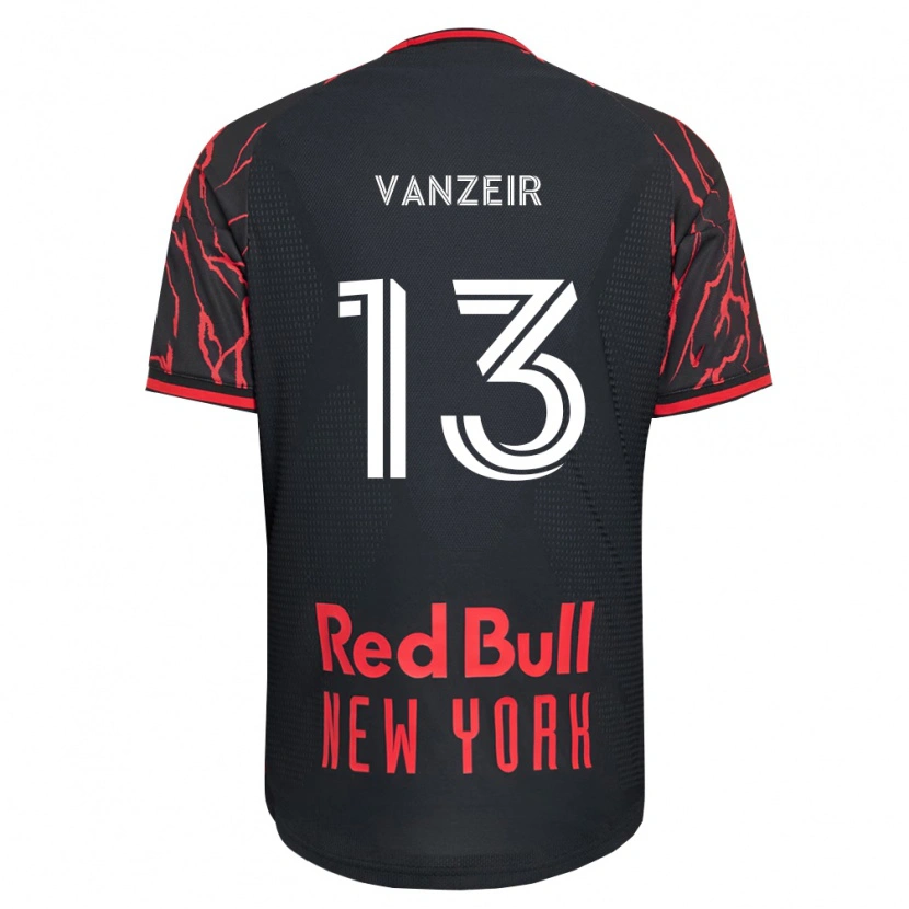 Danxen Heren Dante Vanzeir #13 Rood Zwart Wit Thuisshirt Thuistenue 2026/27 T-Shirt