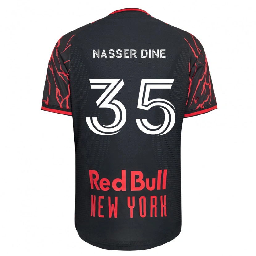Danxen Heren Abdellahi Nasser Dine #35 Rood Zwart Wit Thuisshirt Thuistenue 2026/27 T-Shirt