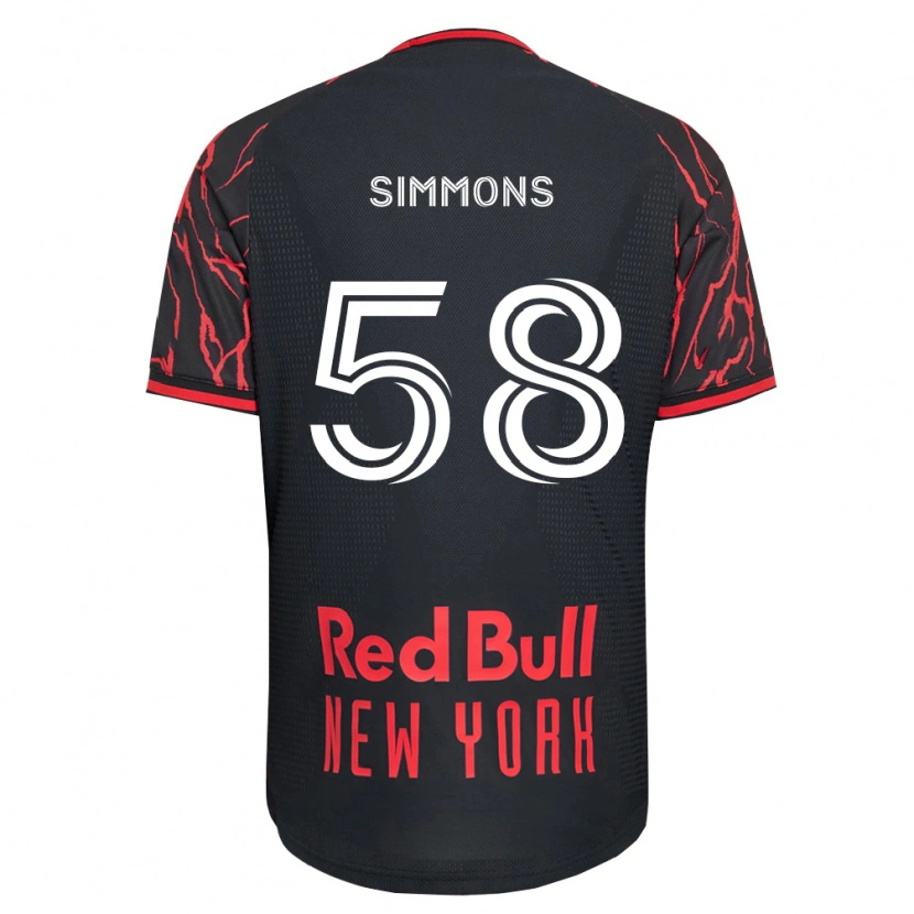 Danxen Heren Caleb Simmons #58 Rood Zwart Wit Thuisshirt Thuistenue 2026/27 T-Shirt