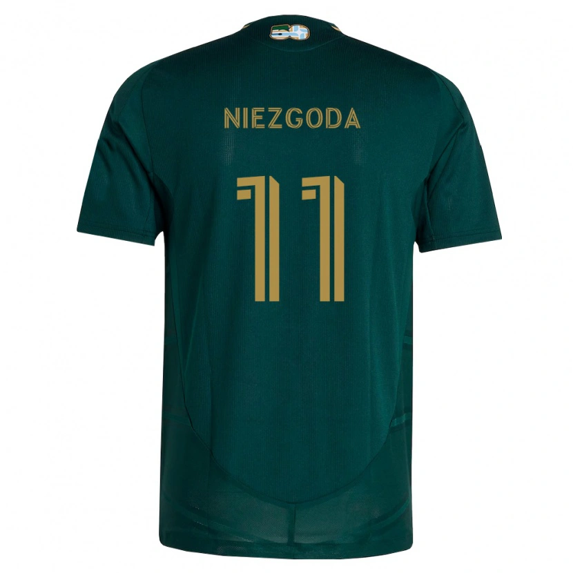 Danxen Heren Jaroslaw Niezgoda #11 Donkergroen Bruin Thuisshirt Thuistenue 2026/27 T-Shirt