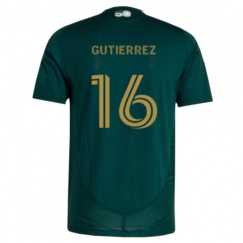Danxen Heren Diego Gutiérrez #16 Donkergroen Bruin Thuisshirt Thuistenue 2026/27 T-Shirt