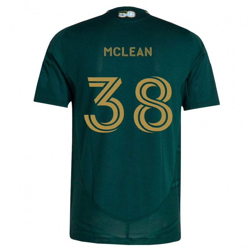Danxen Heren Justin Mclean #38 Donkergroen Bruin Thuisshirt Thuistenue 2026/27 T-Shirt