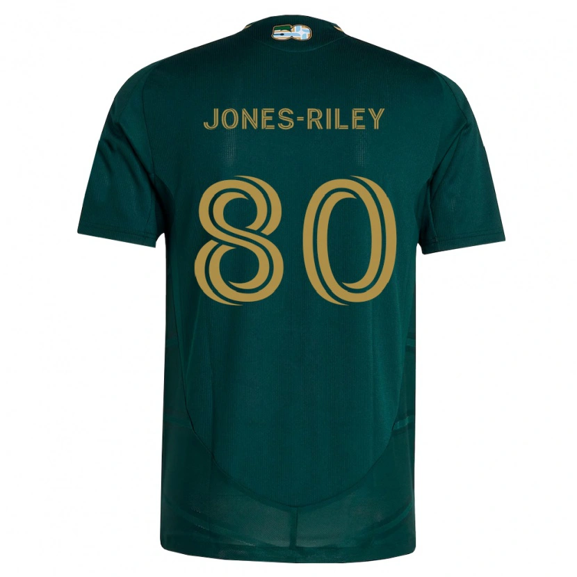 Danxen Heren Jaden Jones-Riley #80 Donkergroen Bruin Thuisshirt Thuistenue 2026/27 T-Shirt