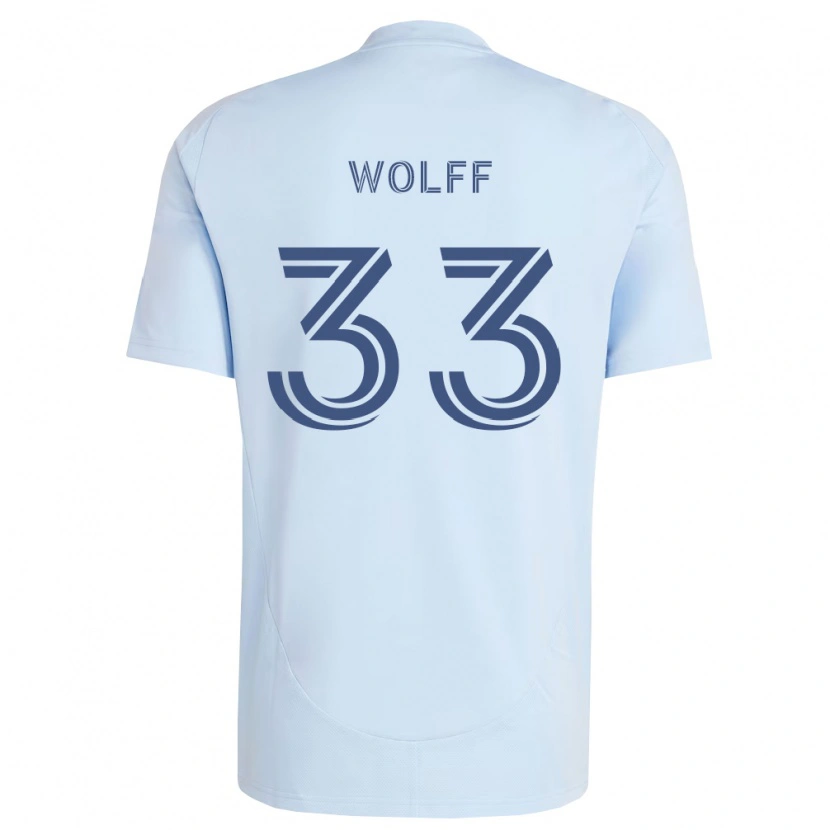 Danxen Heren Owen Wolff #33 Lichtblauw Lichtgrijs Thuisshirt Thuistenue 2026/27 T-Shirt